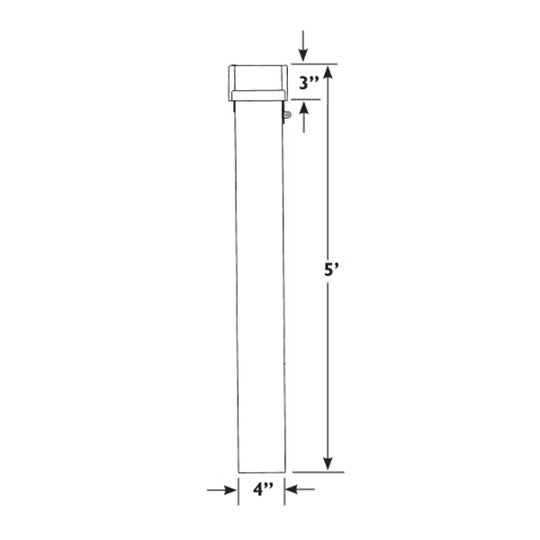 Square Well Protector, Aluminum Lid, 8" x 5' Tall