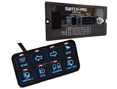 SWITCH PROS - SP-9100 BEZEL STYLE 8-SWITCH PANEL POWER SYSTEM WITH CONCEALED MOUNTING HARDWARE