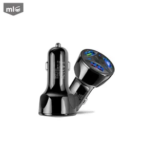 timeless USB Car Charger 2-Port - QC 3.0 Car Phone Fast Charging Adapter Compatible with iPhone, Android, Samsung Galaxy & USB Charging Devices (Black)
