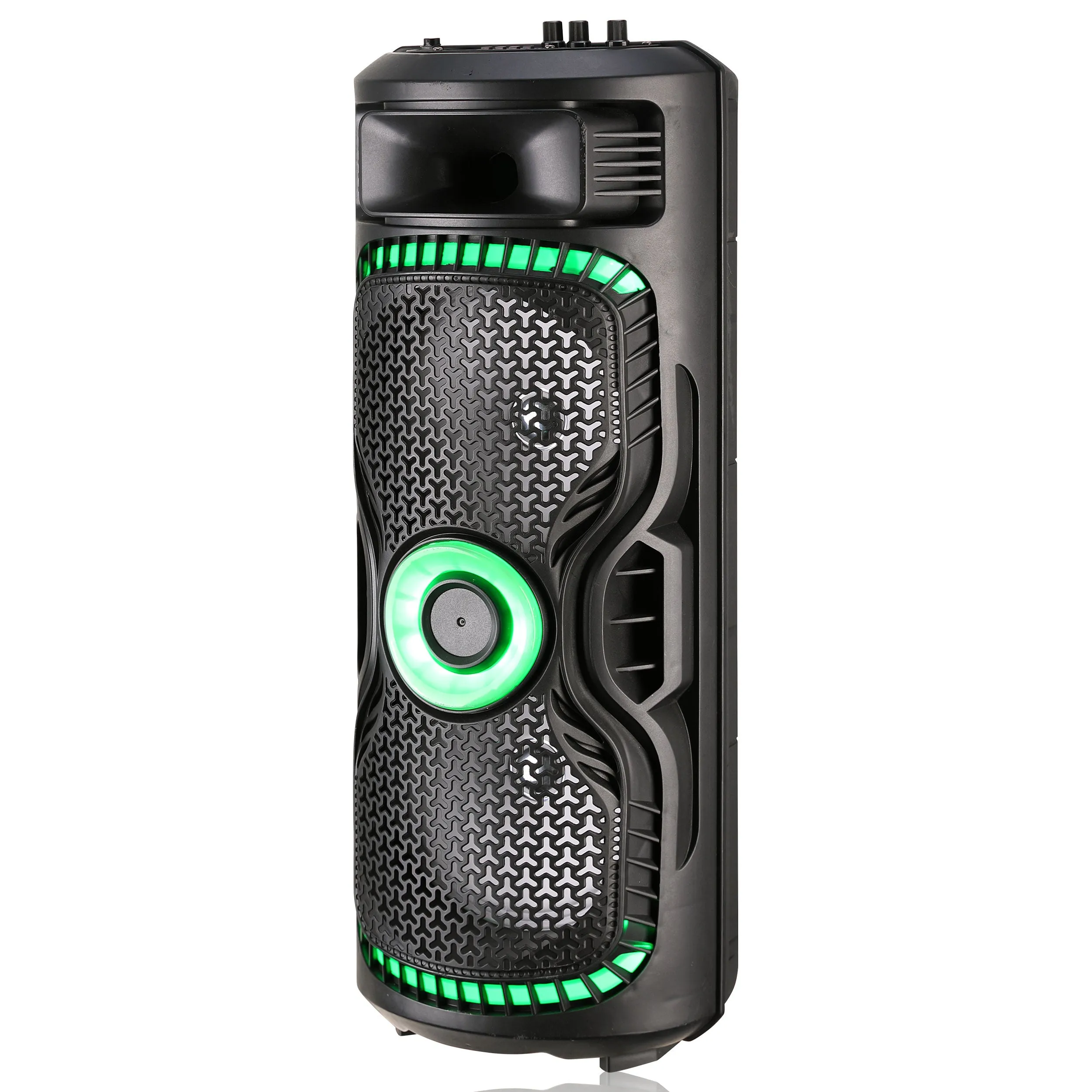 TOPTECH BRAZE-8 Dual 8" Bluetooth Party Speaker with Disco Lights & Rechargeable Battery
