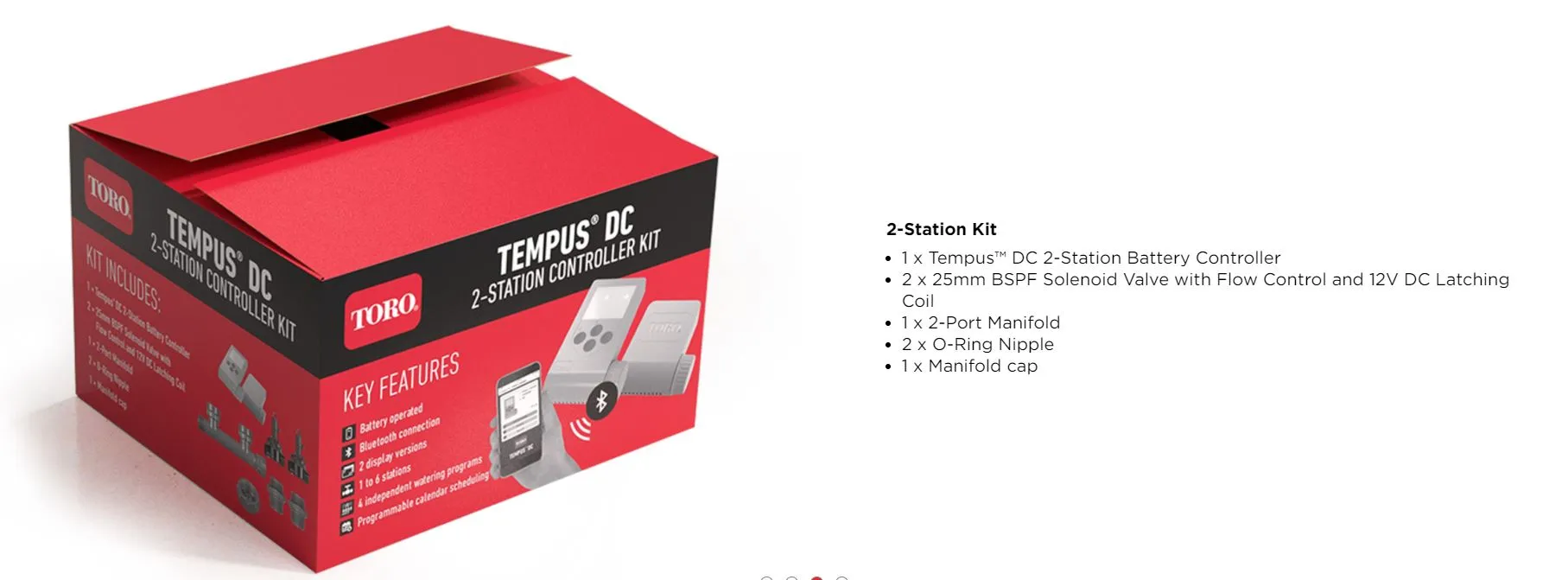 Toro Tempus DC Battery Operated Bluetooth Controller Kit with Valves