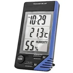 TRACEABLE - Traceable Thermometer with Clock, Humidity Monitor, and Calibration