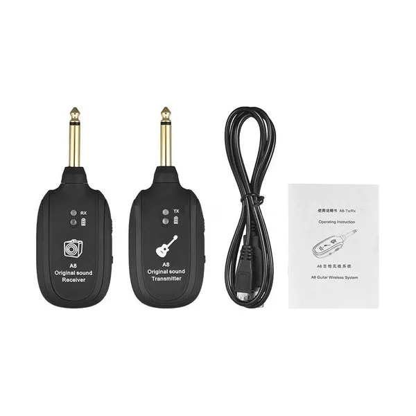 UHF Guitar Wireless System Transmitter Receiver