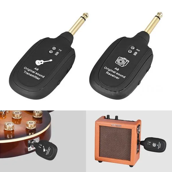 UHF Guitar Wireless System Transmitter Receiver