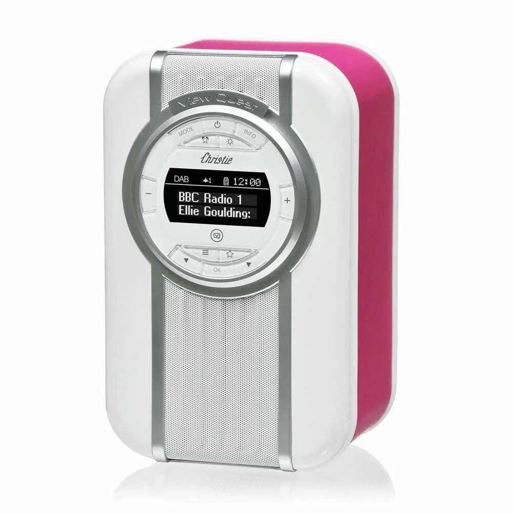View Quest Christie DAB  Radio NFC Bluetooth Portable Speaker (Pink)