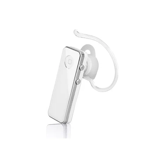 Wireless Handsfree Bluetooth Mono A2DP Headset (White) w/ Audio Streaming for