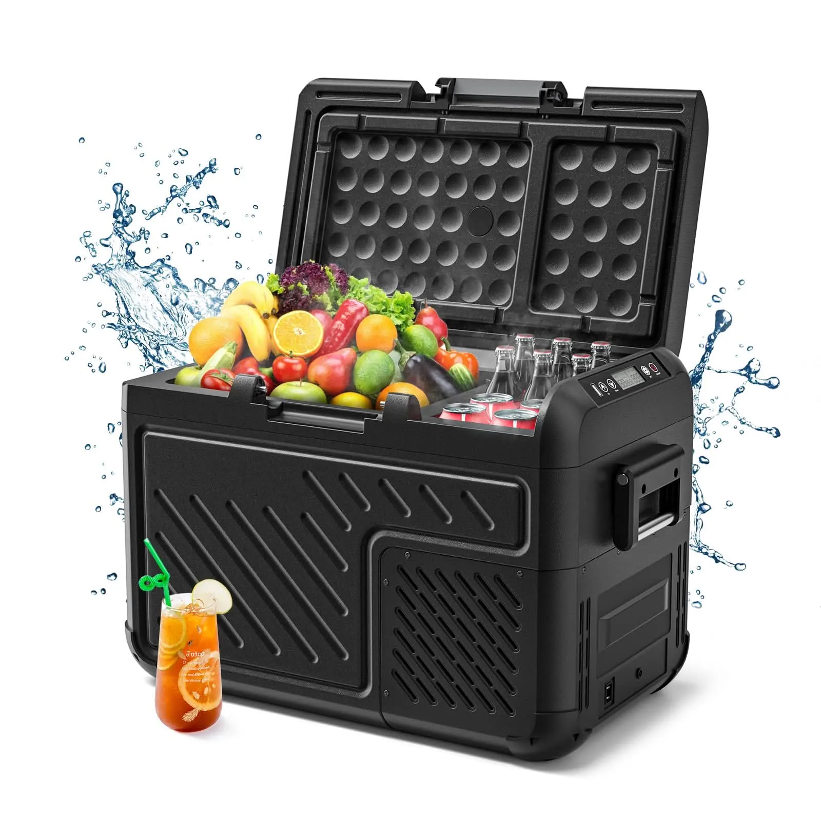 WOLFBOX Car Fridge Dual Zone Portable Refrigerator large 19quart /26quart capacity 12/24V DC