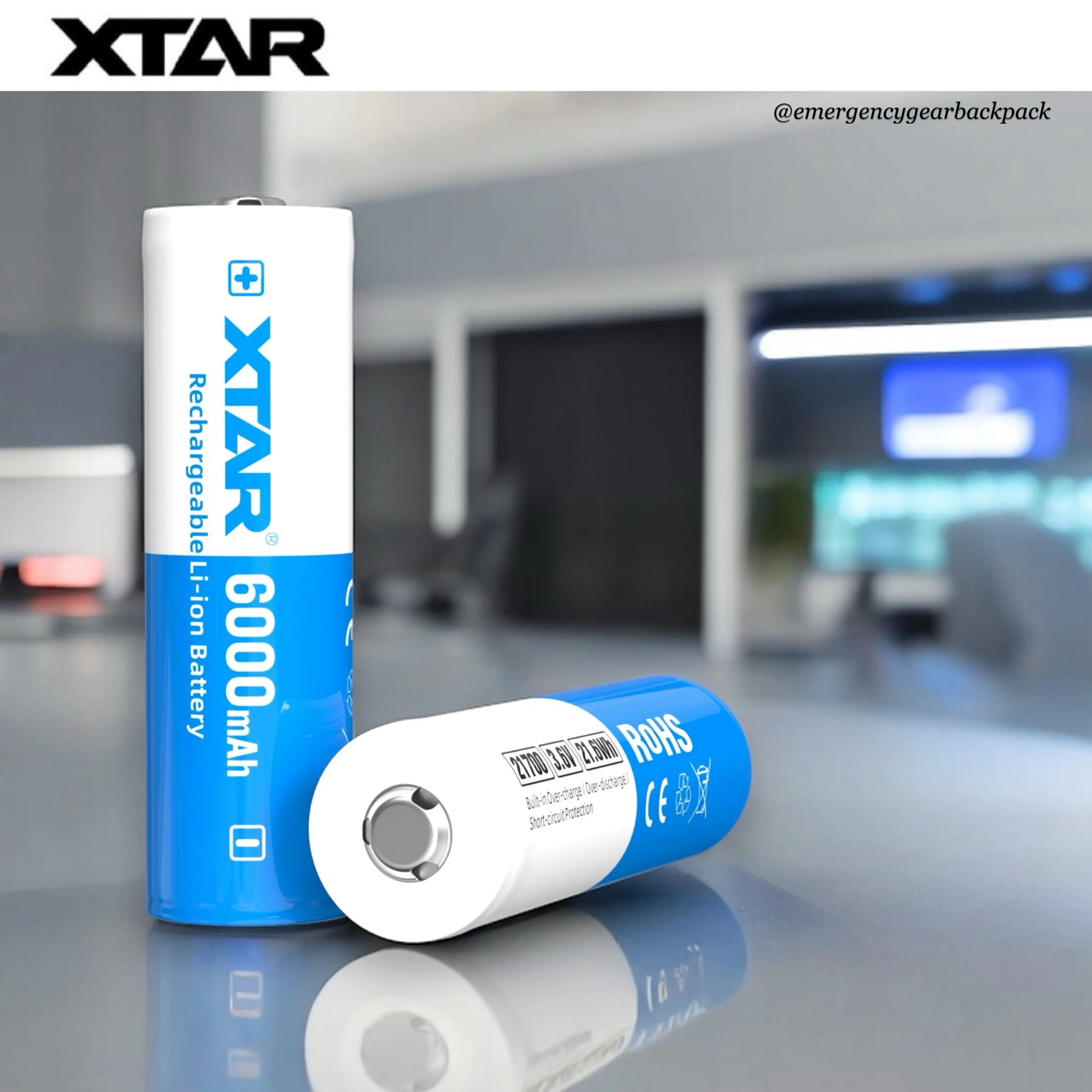 XTAR 21700 6000mAh 3.6V 10A Li-ion Rechargeable Battery