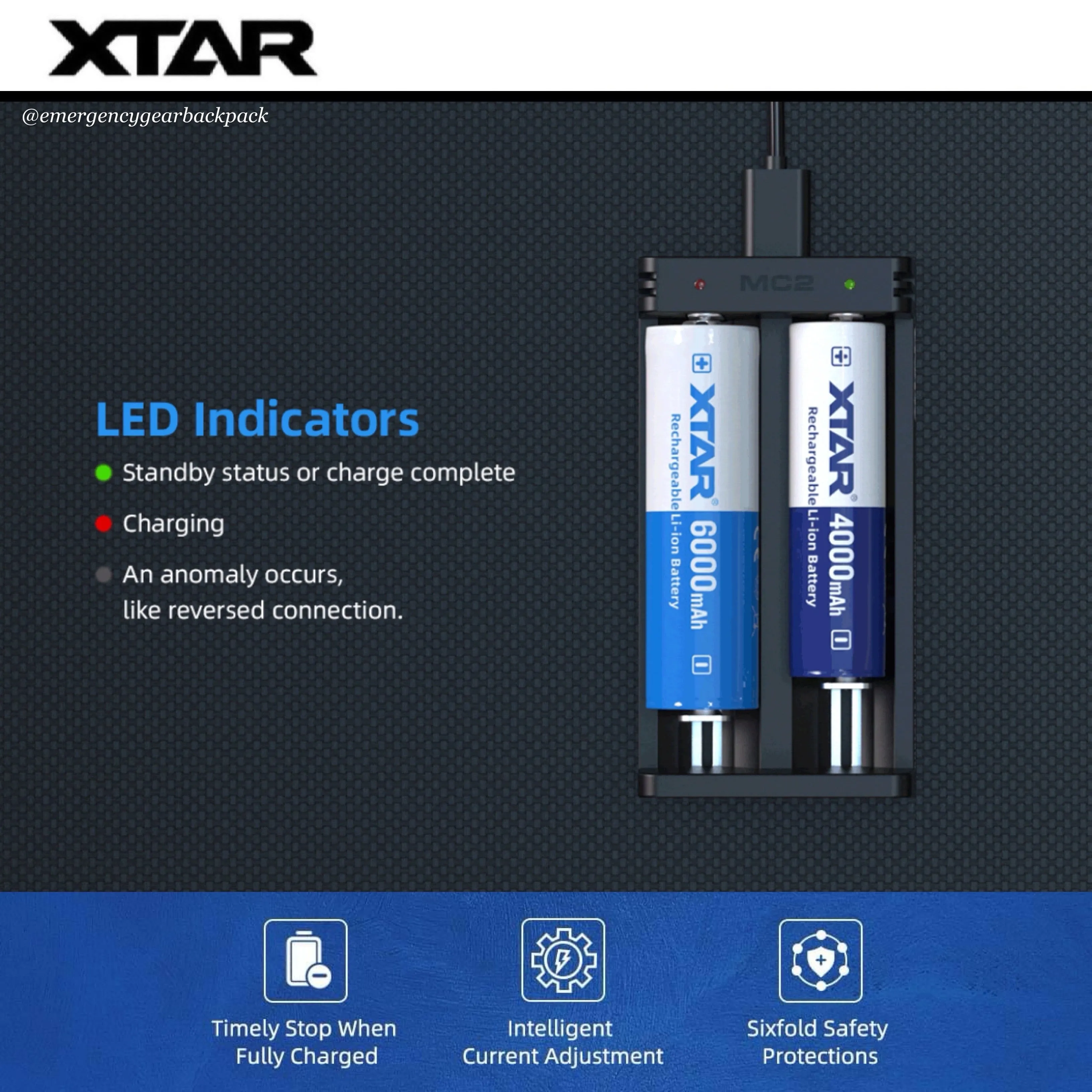 XTAR MC2 New - Smart Battery Charger