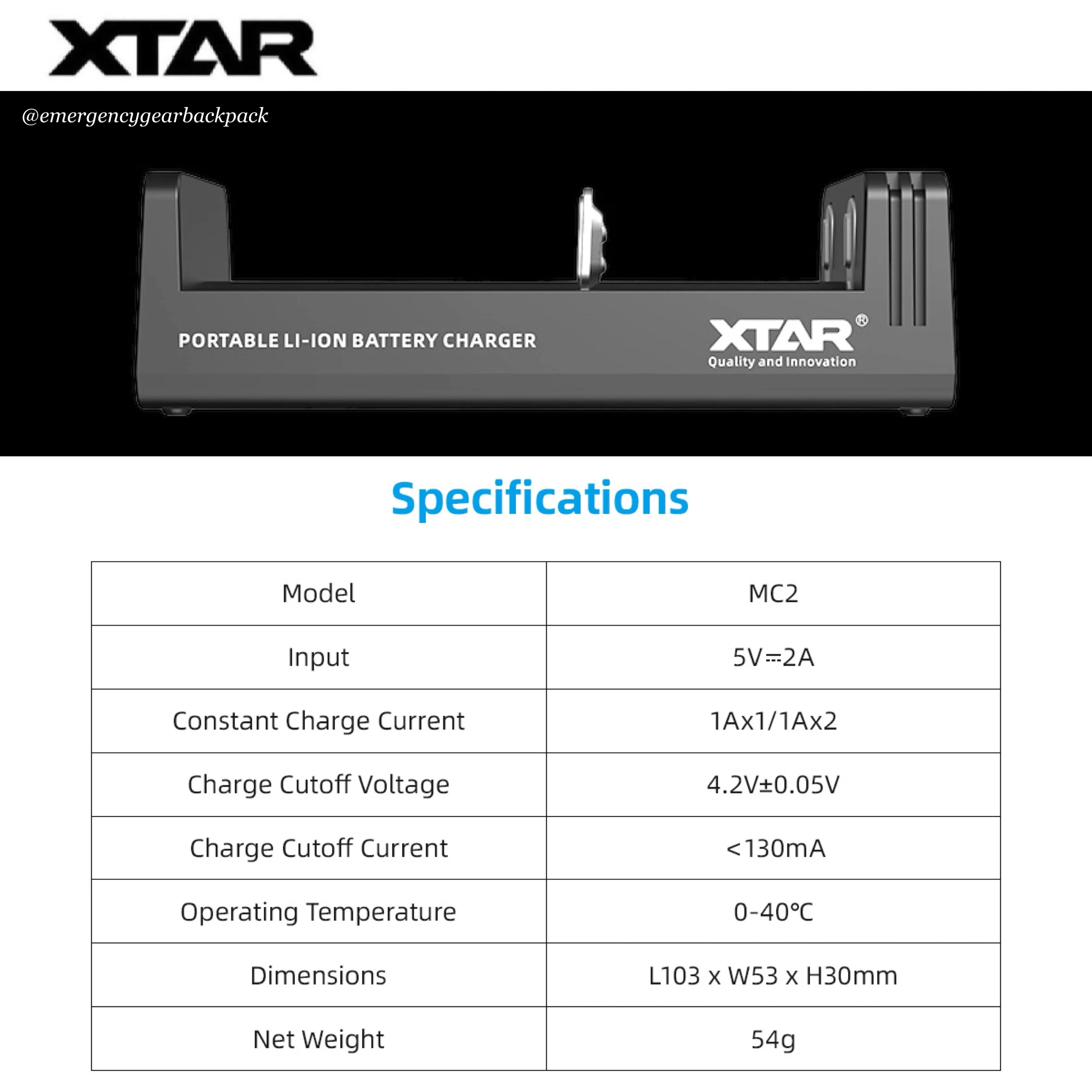 XTAR MC2 New - Smart Battery Charger