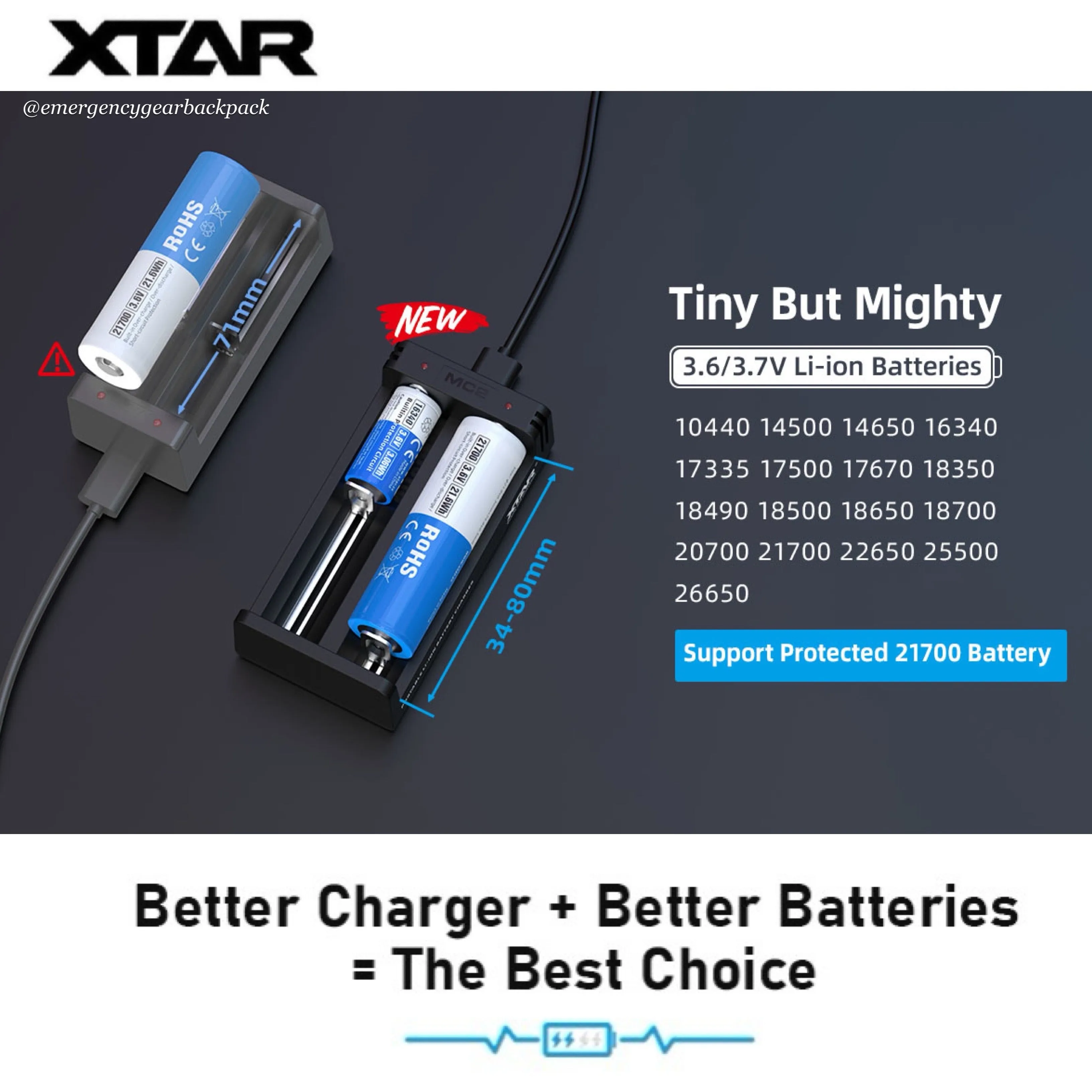 XTAR MC2 New - Smart Battery Charger