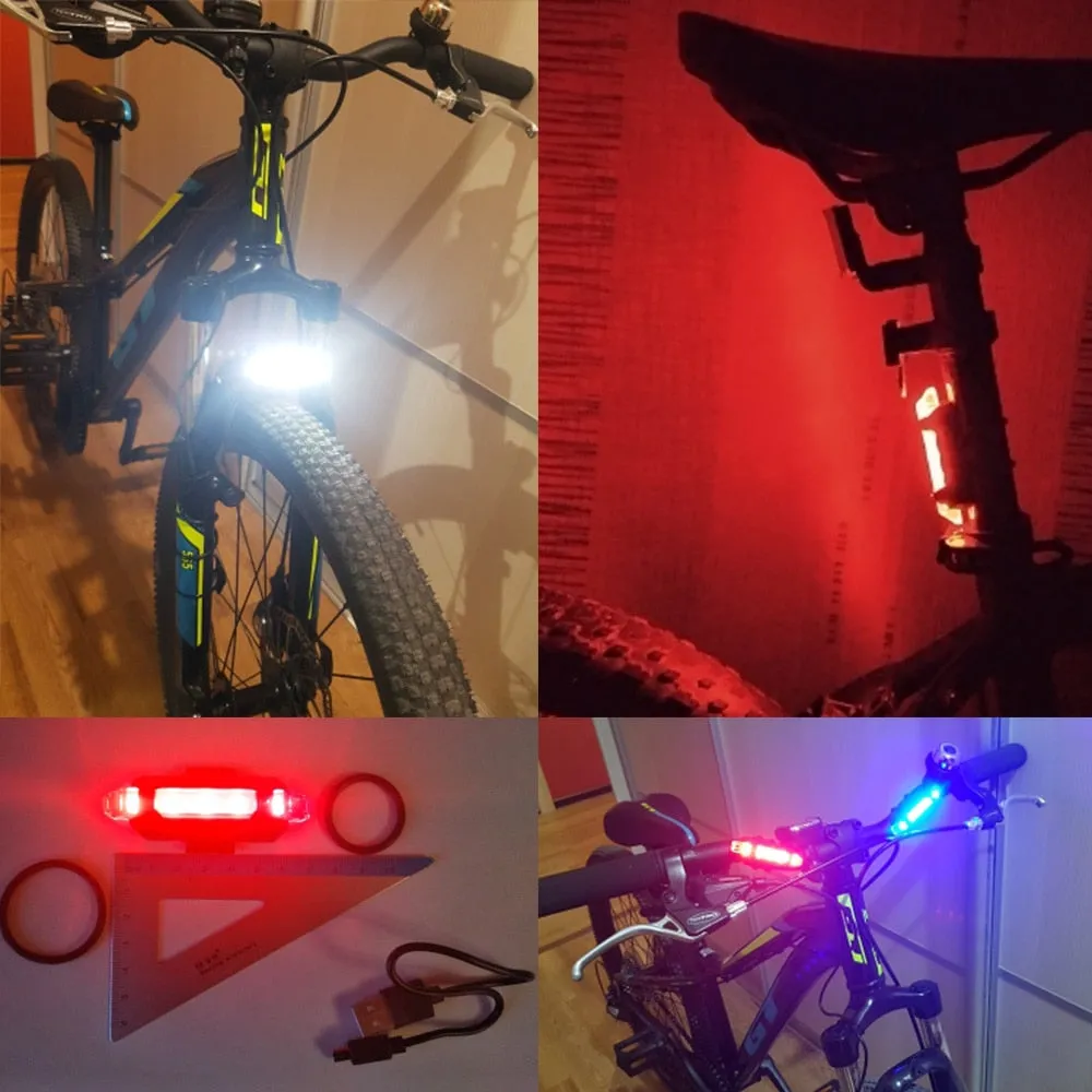 Zacro Bike Bicycle light LED Taillight Rear Tail Safety Warning Cycling Portable Light, USB Style Rechargeable or Battery Style