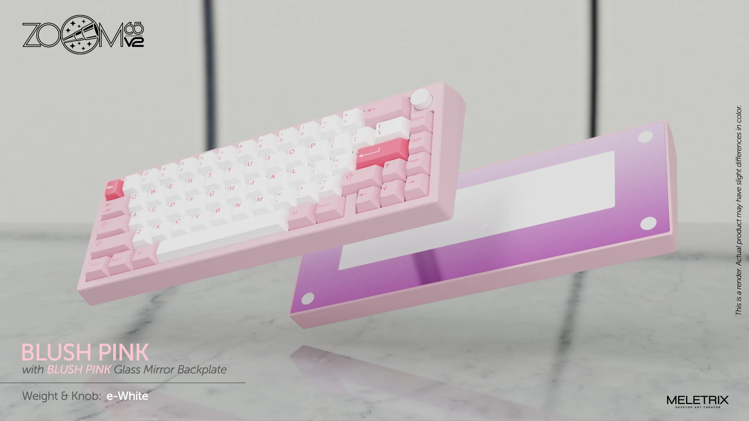 Zoom65 Essential Edition V2 - Blush Pink Mechanical Keyboard Kit