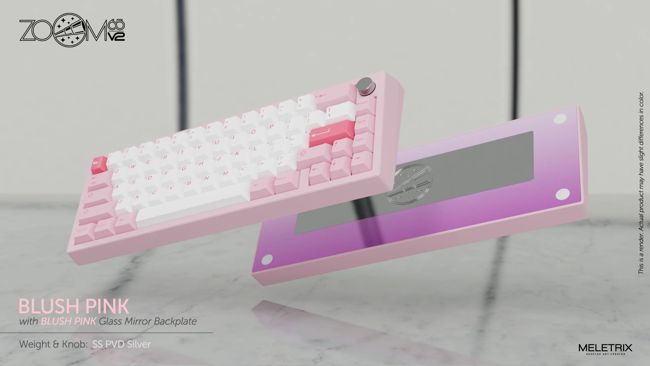 Zoom65 Essential Edition V2 - Blush Pink Mechanical Keyboard Kit