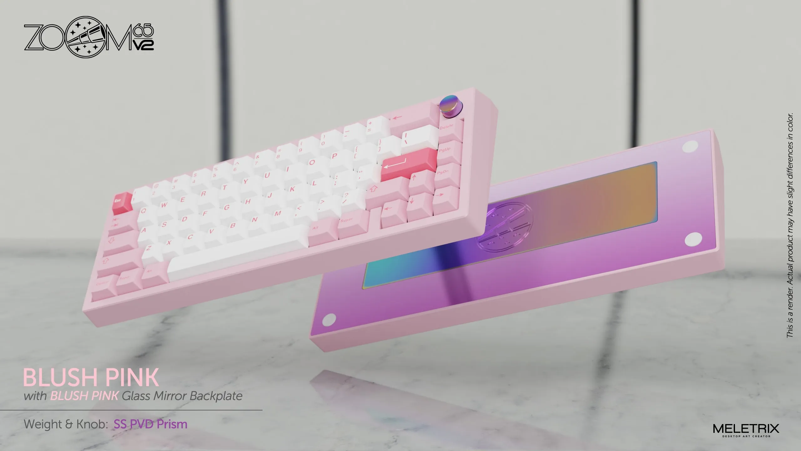 Zoom65 Essential Edition V2 - Blush Pink Mechanical Keyboard Kit