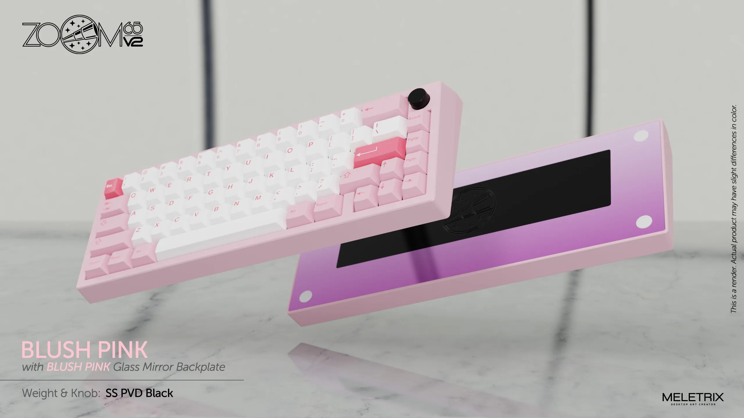 Zoom65 Essential Edition V2 - Blush Pink Mechanical Keyboard Kit