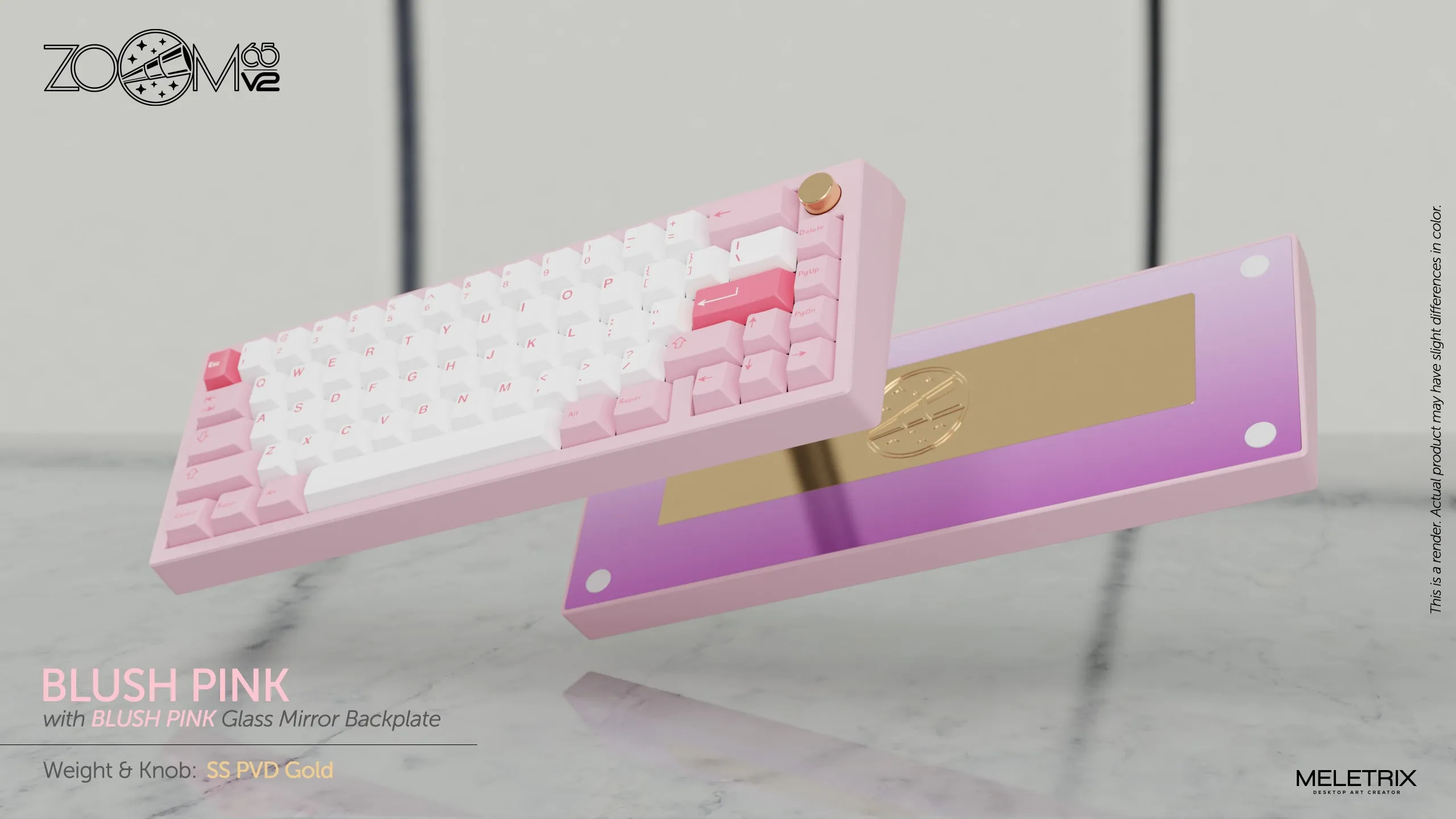 Zoom65 Essential Edition V2 - Blush Pink Mechanical Keyboard Kit