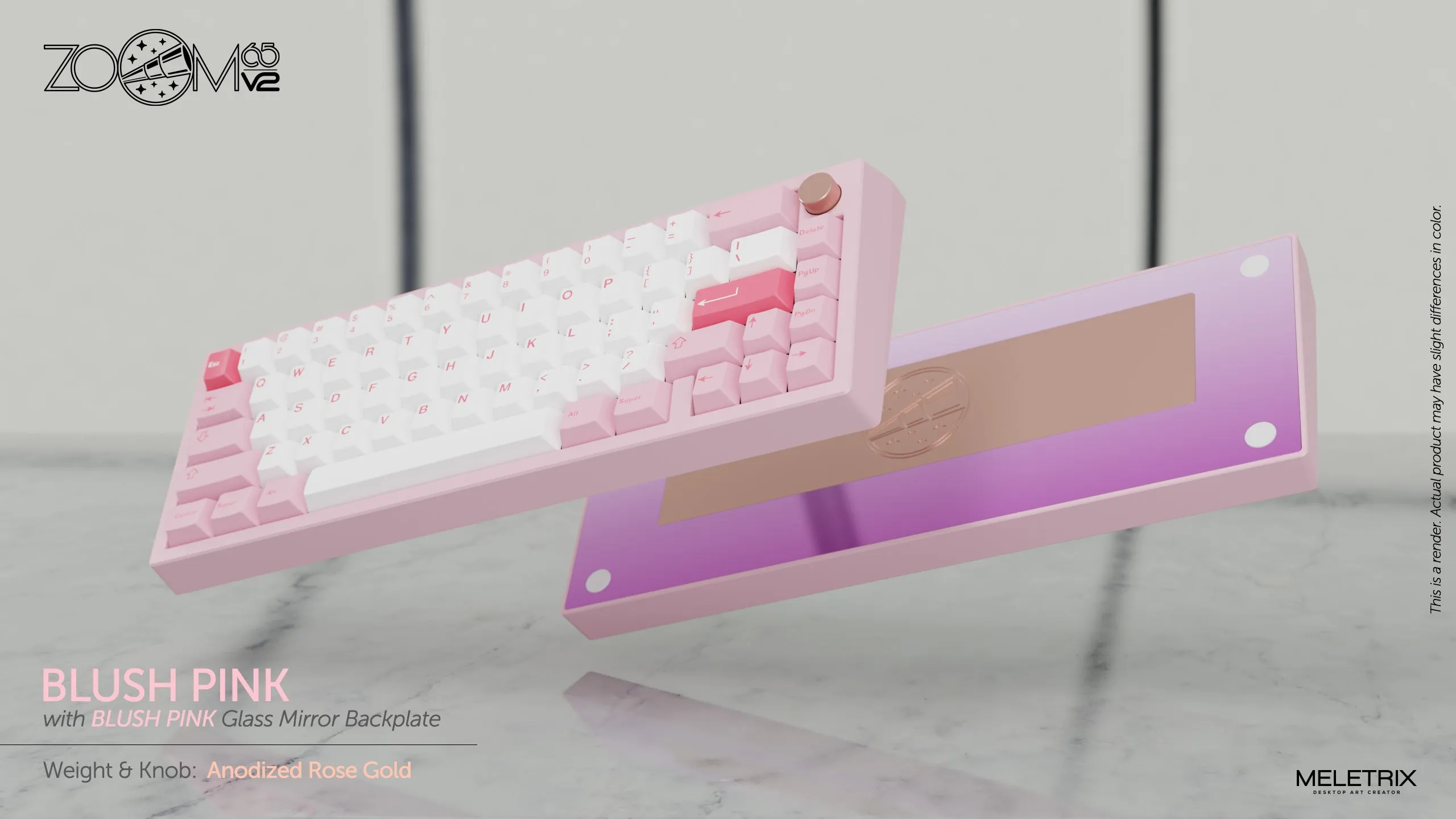 Zoom65 Essential Edition V2 - Blush Pink Mechanical Keyboard Kit