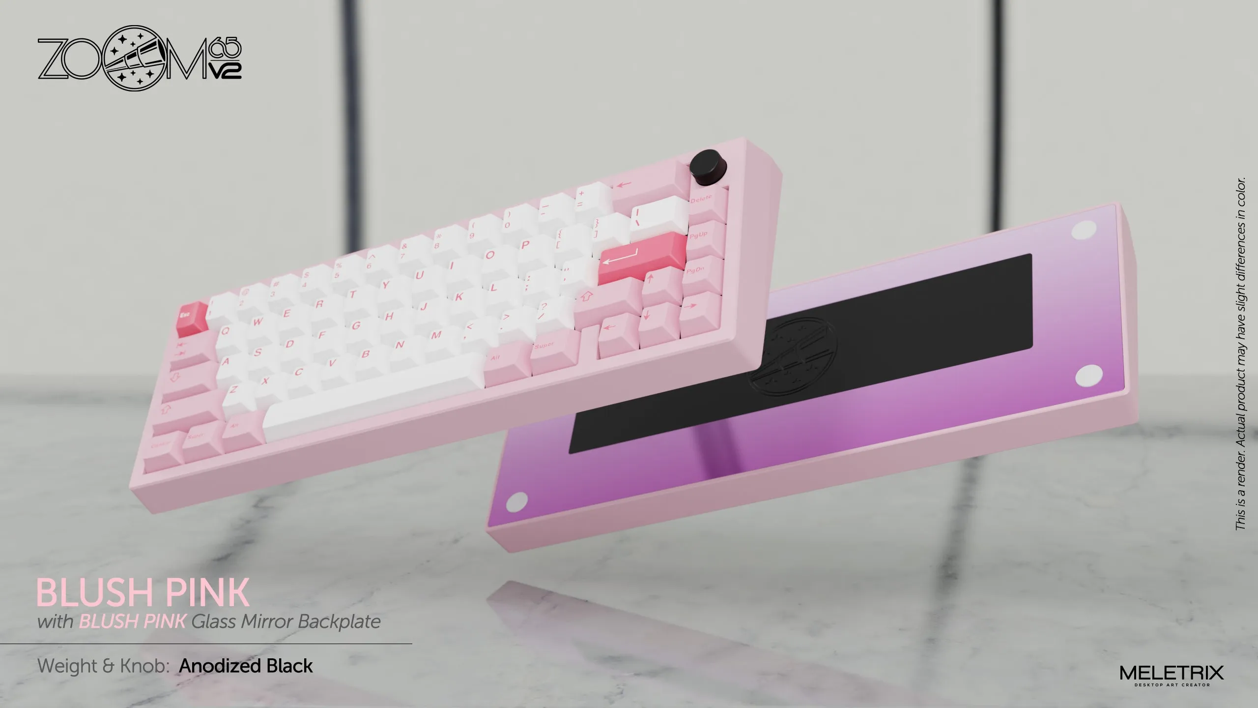 Zoom65 Essential Edition V2 - Blush Pink Mechanical Keyboard Kit